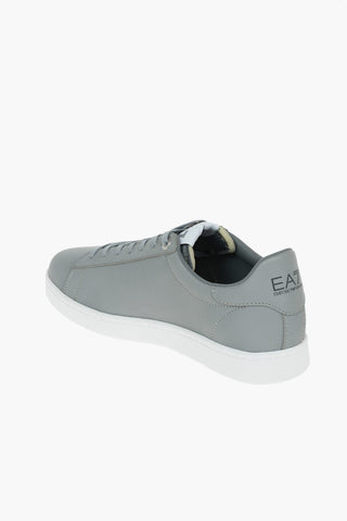 EA7 EMPORIO Faux-leather Sneakers with Logo Print