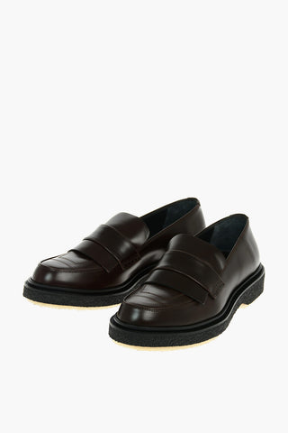 Leather TYPE 169 Loafers with Crinkled Sole