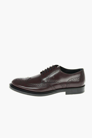 Full-brogue Leather Oxford Derby Shoes