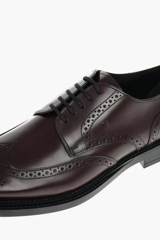 Full-brogue Leather Oxford Derby Shoes