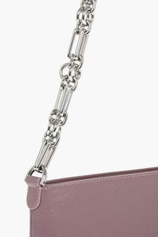 Leather Shoulder Bag With Chains