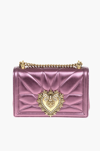 Leather Crossbody DEVOTION Bag With Chain And Plaque