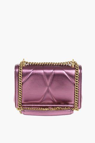 Leather Crossbody DEVOTION Bag With Chain And Plaque