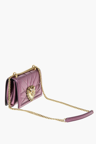 Leather Crossbody DEVOTION Bag With Chain And Plaque