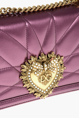 Leather Crossbody DEVOTION Bag With Chain And Plaque