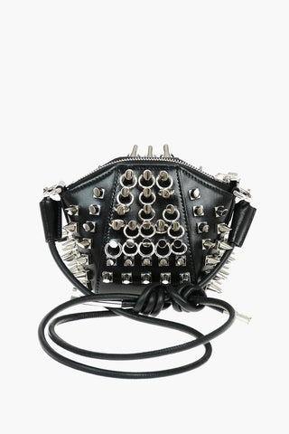 Leather ANTIGONA Mini Crossbody Bag With Studs