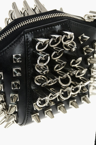 Leather ANTIGONA Mini Crossbody Bag With Studs