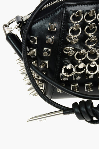 Leather ANTIGONA Mini Crossbody Bag With Studs