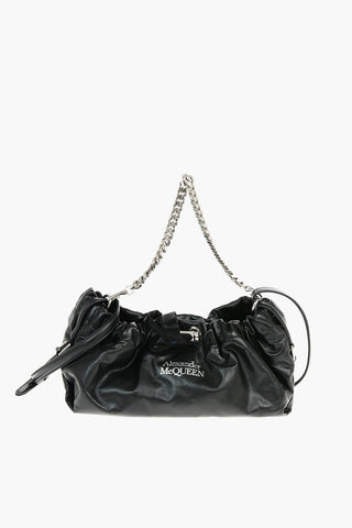 Borsa A Tracolla In Pelle THE BUNDLE MINI Con Coulisse E Catena