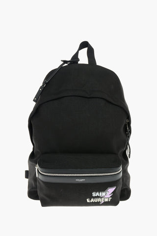 Logo Print CITY Fabric Backpack