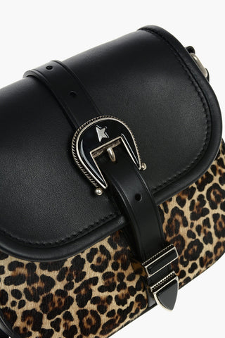 Animalier Print RODEO Leather And Ponyskin Crossbody Bag