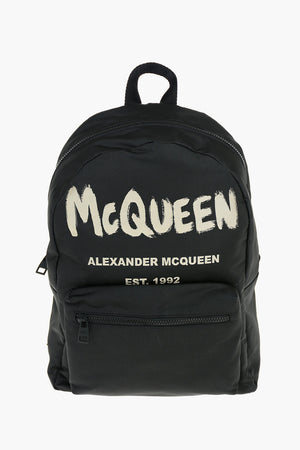 Fabric Backpack METROPOLITAN GRAFFITI With Logo Print