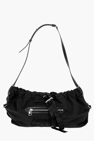 Borsa A Spalla THE BUNDLE Con Coulisse E Logo Ricamato