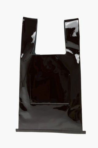Embossed logo Patent Leather Tote Bag