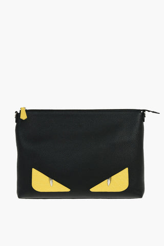 Hammered Leather EYES Crossbody Bag