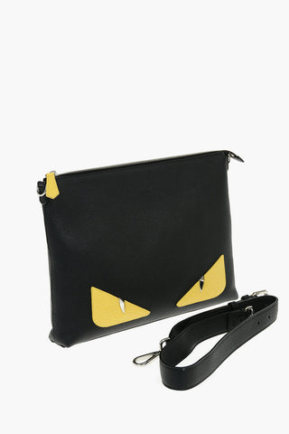 Hammered Leather EYES Crossbody Bag