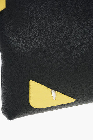Hammered Leather EYES Crossbody Bag