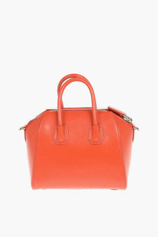 Leather ANTIGONA Mini Tote Bag With Shoulder Strap