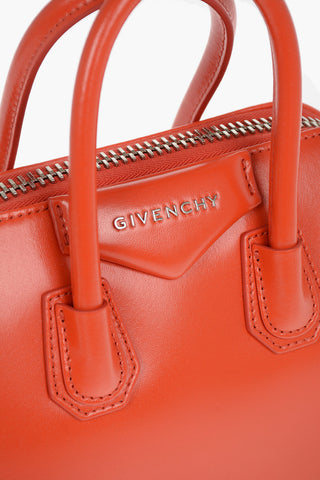 Leather ANTIGONA Mini Tote Bag With Shoulder Strap