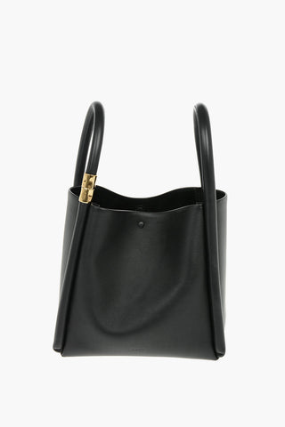 Leather LOTUS 20 Tote Bag With Stiff Handles