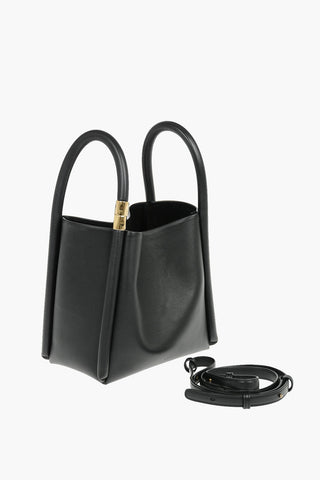Leather LOTUS 20 Tote Bag With Stiff Handles
