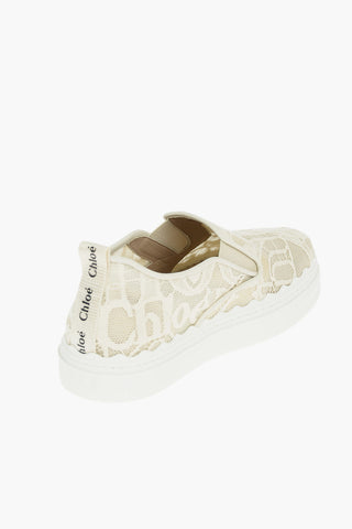Logoed Laced LAUREN Slip-on Sneakers with Elastic Inserts