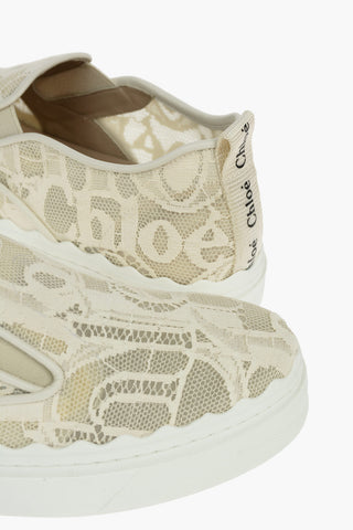 Logoed Laced LAUREN Slip-on Sneakers with Elastic Inserts