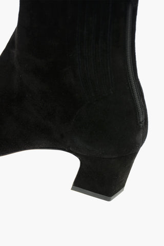 Suede Leather TRES ST. HONORE with Visible Stitchings 5,5cm
