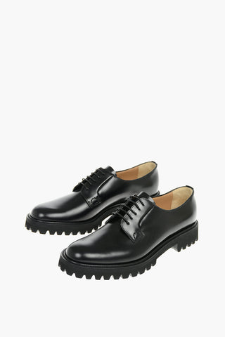 Leather SHANNON T Oxford Derby Shoes with Cleated Sole
