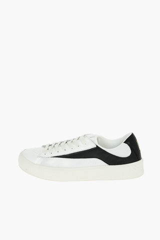 Fabric Sneakers with Grained Leather Details
