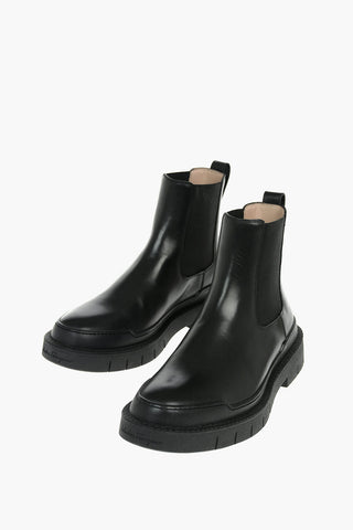 Leather NANTES Chelsea Boots with Logoed Chunky Sole