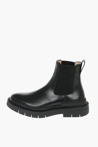 Leather NANTES Chelsea Boots with Logoed Chunky Sole