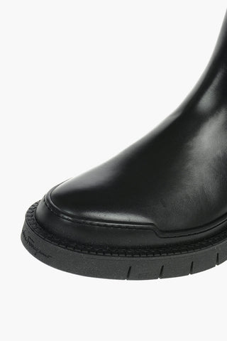 Leather NANTES Chelsea Boots with Logoed Chunky Sole