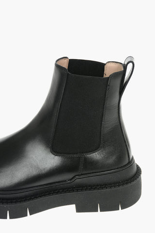 Leather NANTES Chelsea Boots with Logoed Chunky Sole