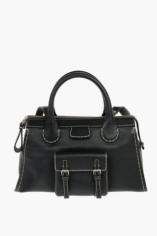 Gained Leather EDITH Day Bag with Ecru Stitchings