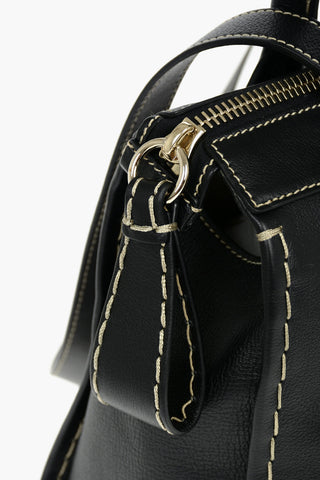 Gained Leather EDITH Day Bag with Ecru Stitchings