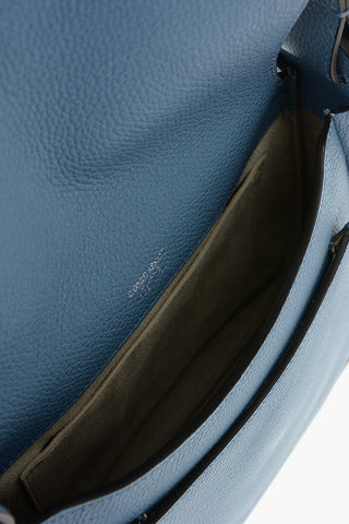 Hammered Leather Crossbody Bag with Contrasting trimmings