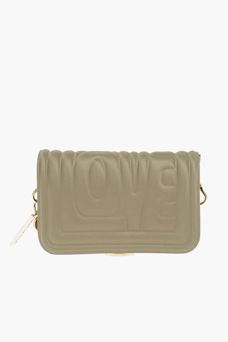LOVE Crossbody Bag With Chain And Embossed Lettering