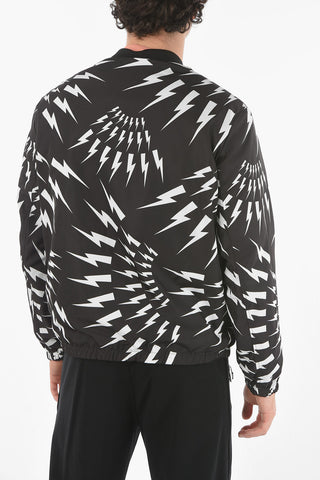 Reversible CRAZY BOLTS Nylon Bomber Jacket
