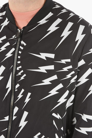Reversible CRAZY BOLTS Nylon Bomber Jacket