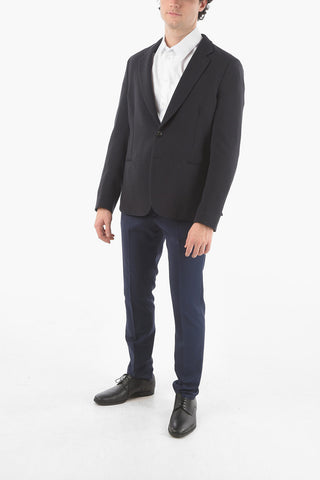 2 Buttons Single Breasted Unlined Wool Blazer