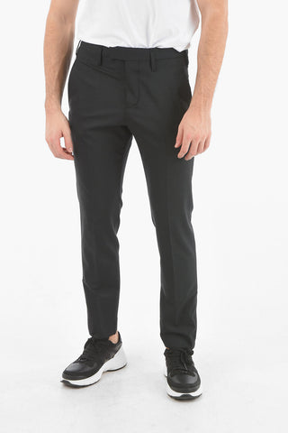 Buttoned Ankle SLIM FIT Regular Rise Pants