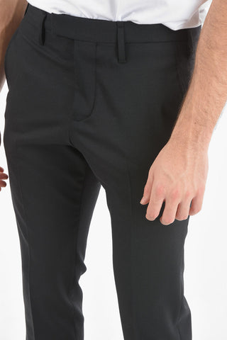 Buttoned Ankle SLIM FIT Regular Rise Pants