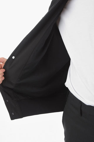 JAMES HARDEN x NEIL BARRETT Eco-Leather Sleeve Nylon Bomber Jacket