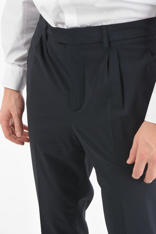 Double-pleated LOOSE TAPERED Low-Rise Pants