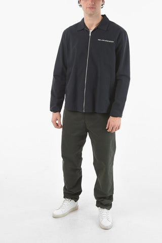 Front Zipped COACH Embroidered Maxi Logo Overshirt