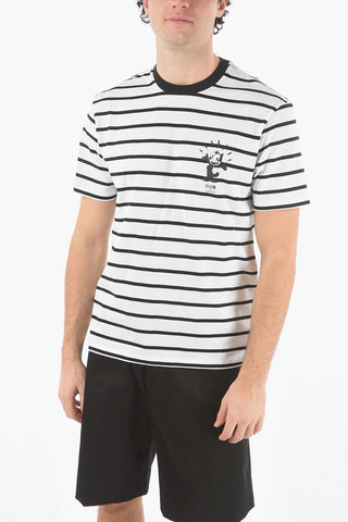 FELIX x NEIL BARRETT Crew Neck Balanced Stripe T-Shirt