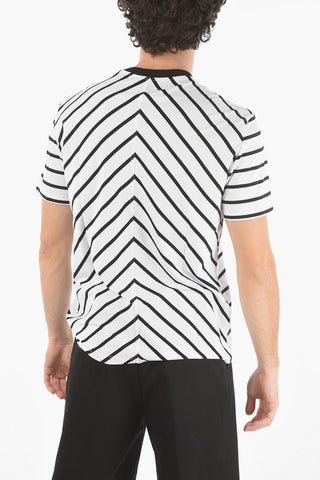 FELIX x NEIL BARRETT Crew Neck Balanced Stripe T-Shirt