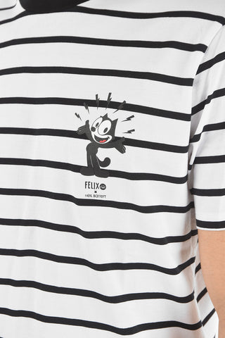 FELIX x NEIL BARRETT Crew Neck Balanced Stripe T-Shirt