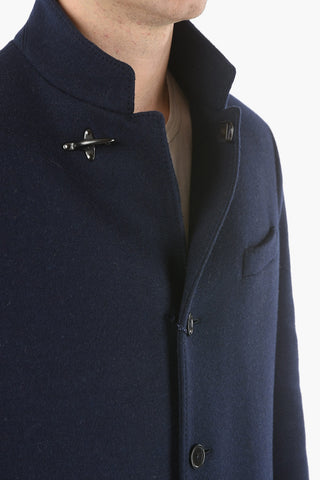 Cappotto In Misto Lana Con Tasche Ad Aletta